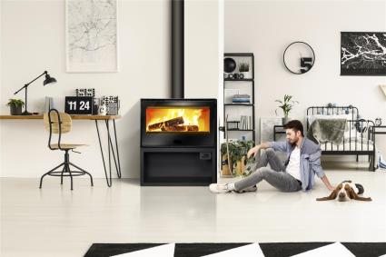 Salamandra a lenha ventilada  ROCK 10KW ECODESIGN