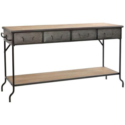 Consola  Madeira Metal (159 x 40 x 79.5 cm)