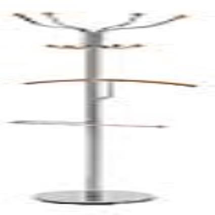 Staande kapstok  Prata Aço Madeira da borracha (45 x 42 x 180 cm)