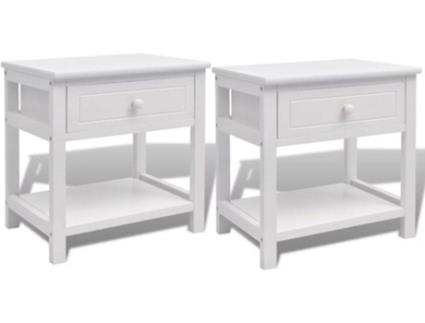 Cabeceiras, 2 pcs, madeira, branco