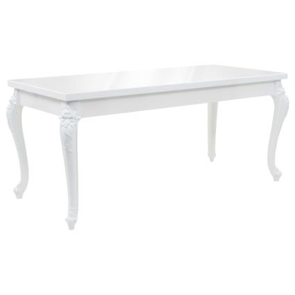 Mesa de jantar 179x89x81 cm branco brilhante