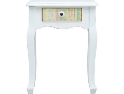 Mesa de cabeceira 40x30x50,5 cm madeira branco