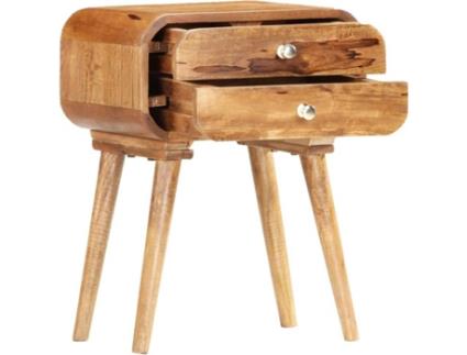 Mesa de cabeceira 43x30x58 cm madeira de mangueira maciça