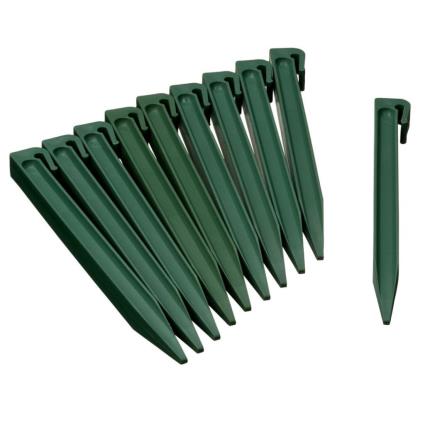 Estacas de enterrar para jardim 10 pcs verde