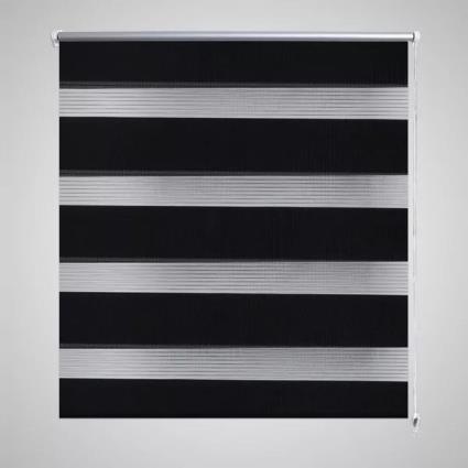 Estore de rolo 80 x 175 cm, linhas de zebra / Preto