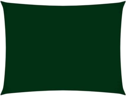 Para-sol estilo vela tecido oxford retangular 4x6m verde-escuro