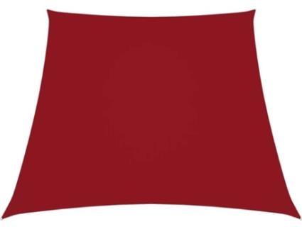 Para-sol estilo vela tecido oxford trapézio 3/4x3 m vermelho
