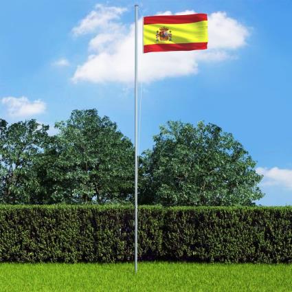Bandeira da Espanha com mastro de alumínio 6,2 m
