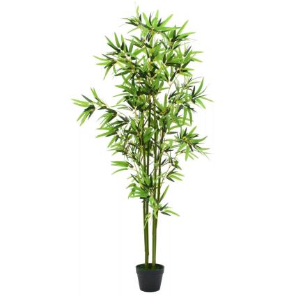 Planta de bambu artificial com vaso 175 cm verde