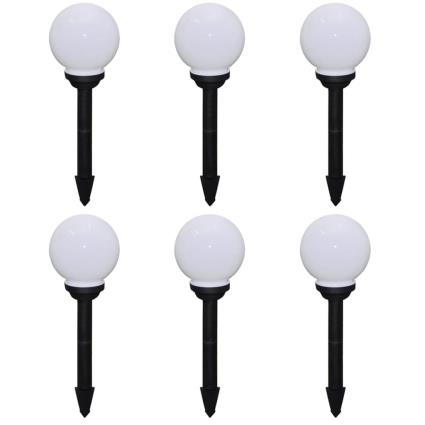 Candeeiros de exterior 6 pcs LED 20 cm com estacas de enterrar