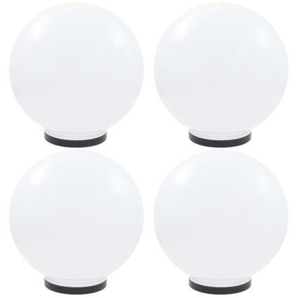 Candeeiros esféricos LED 4 pcs 40 cm PMMA