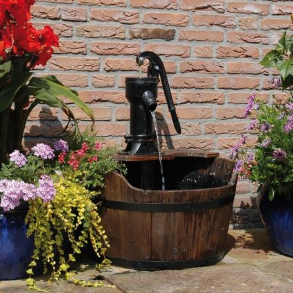 Barril de madeira, de jardim, 