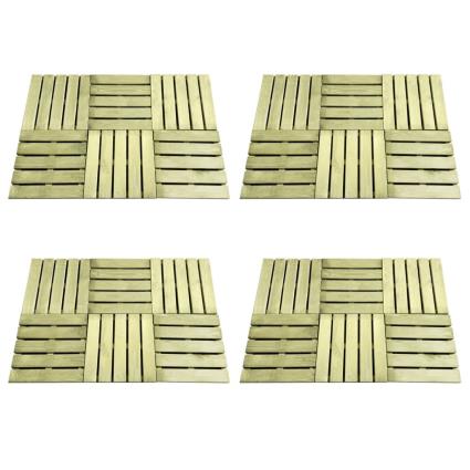 Ladrilhos de pavimento 24 pcs 50x50 cm madeira verde
