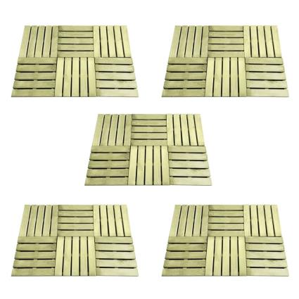Ladrilhos de pavimento 30 pcs 50x50 cm madeira verde