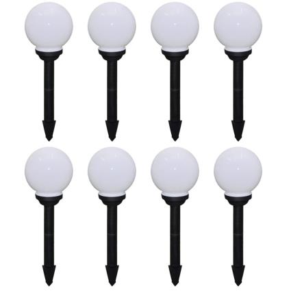 Candeeiros de exterior 8 pcs LED 15 cm com estacas de enterrar