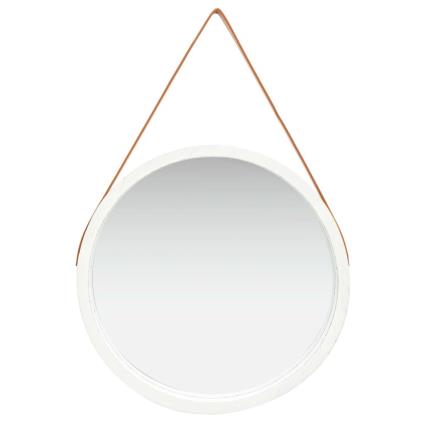 Espelho de parede com alça 60 cm branco