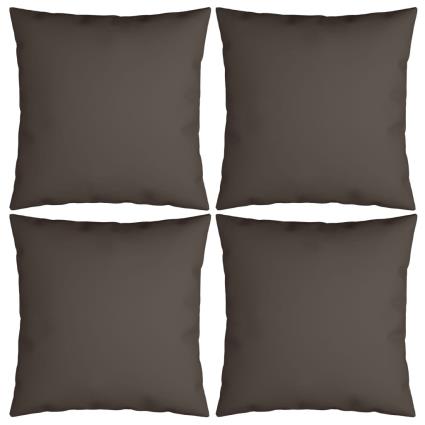Almofadas decorativas 4 pcs 40x40cm tecido cinzento-acastanhado