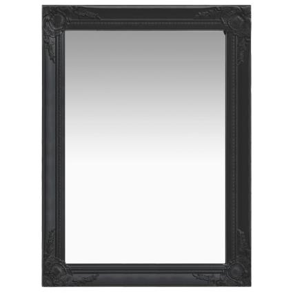 Espelho de parede estilo barroco 60x80 cm preto