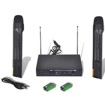 Microfones e sistema sem corda do transmissor VHF
