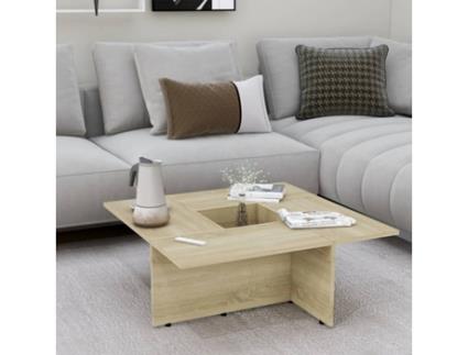 Mesa de centro 79,5x79,5x30 cm contraplacado carvalho sonoma