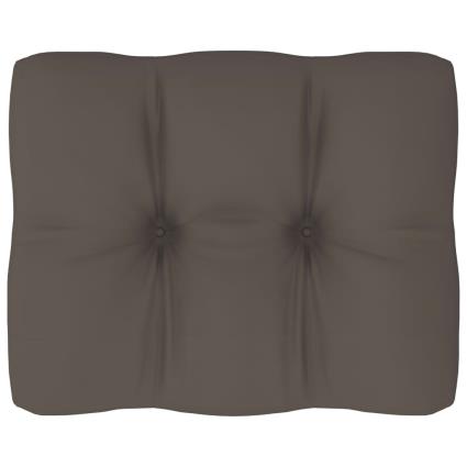 Almofadão para sofá de paletes 50x40x12 cm cinzento-acastanhado