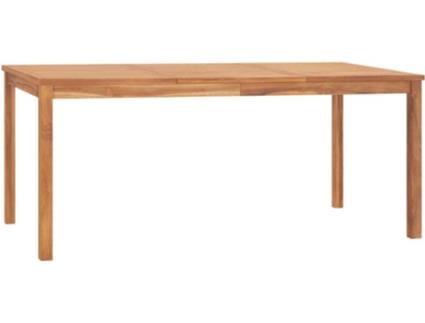 Mesa de jantar para jardim 180x90x77 cm madeira teca maciça