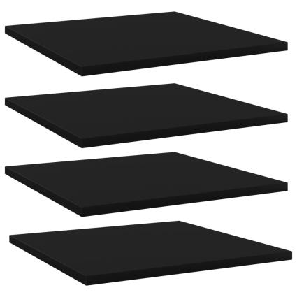 Prateleiras para estante 4 pcs 40x40x1,5cm contraplacado preto