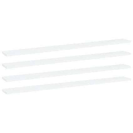 Prateleiras para estante 4pcs 100x10x1,5cm contraplacado branco
