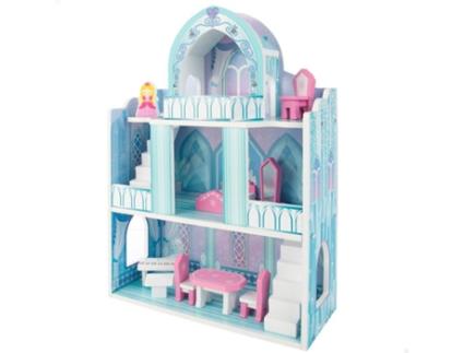 Casa de bonecas  de madeira  (37x15x53.5x53.5 cm)