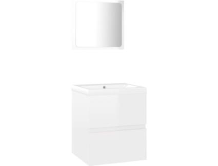 Conjunto de Móveis  3071582 (Branco Brilhante - Aglomerado de Madeira - 41x38.5x45 cm)