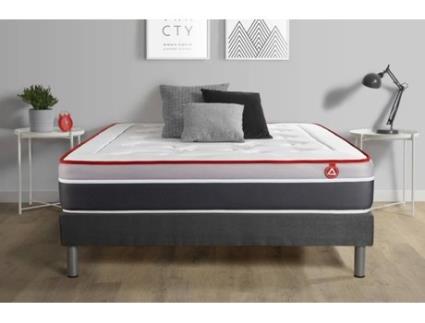 Conjunto de Sommier + Colchão  Vital Care (150x190 cm - Espuma Viscoelástica e Molas)