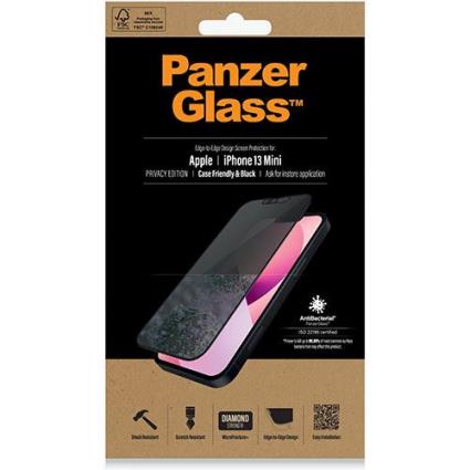 Película Ecrã Panzer Glass Privacy para Apple iPhone 13 Mini - Preto