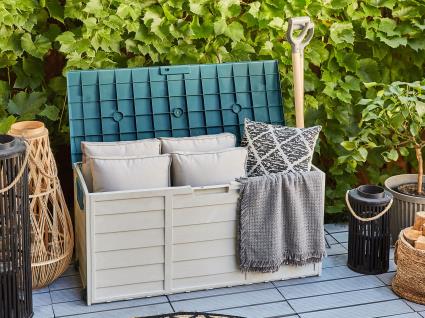Caixa para exterior creme e verde 112 x 50 cm LOCARNO