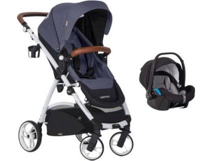 Carrinho de Bebé Individual  Optimo + Starter 0+ Isofix Ready Denim