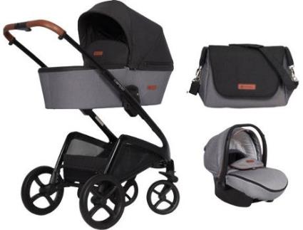 Carrinho de Bebé Trio  Isofix Ready Grey Fox