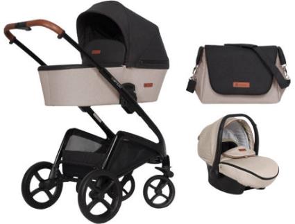 Carrinho de Bebé Trio  Isofix Ready Latte