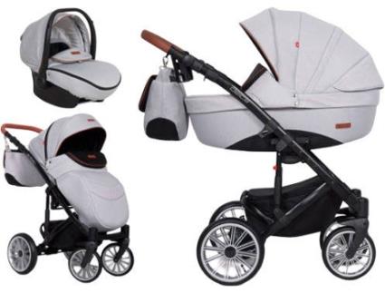 Carrinho de Bebé Individual  Delta + Grupo 0+ Isofix Ready Cinzento Fox