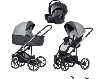Carrinho de Bebé Individual  Exeo + Kite Isofix Ready Carbon