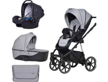 Carrinho de Bebé Individual  Side (Kolory 01-05) + Kite Isofix Ready Cinzento Fox