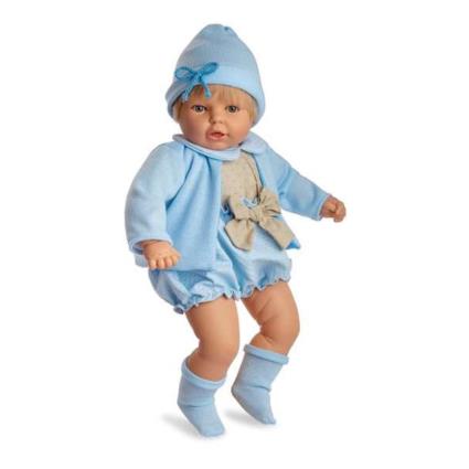 Boneco Bebé  Roupa Azul (60 cm)