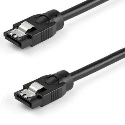 Cabo SATA 0.6 m Round (Latching Connectors) - Preto