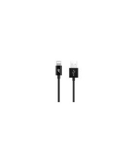 Cable de Datos Enjoy Negro USB 20 A Lightning 24A Longitud 1M