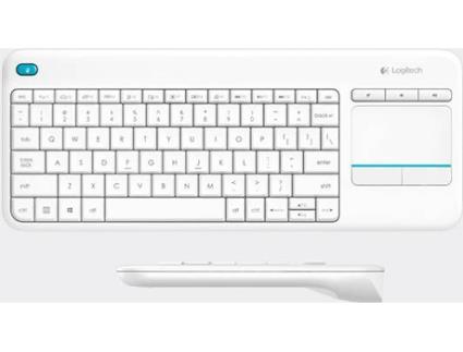 K400 Plus Teclado RF Wireless Qwerty PAN-NÓRDICO Branco