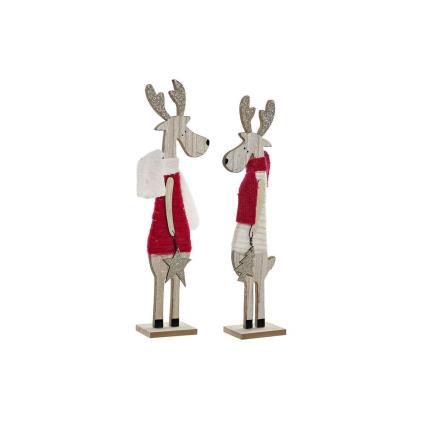 Adorno Natalício  Poliéster Madeira (2 pcs) (9 x 6 x 39 cm)