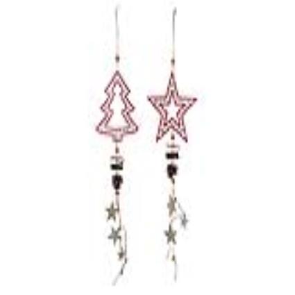 Adorno Natalício  Madeira Árvore (2 pcs) (19 x 5 x 60 cm)