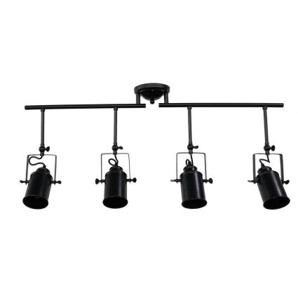 Candeeiro de teto  Focos Preto Metal (92 x 12 x 38 cm)