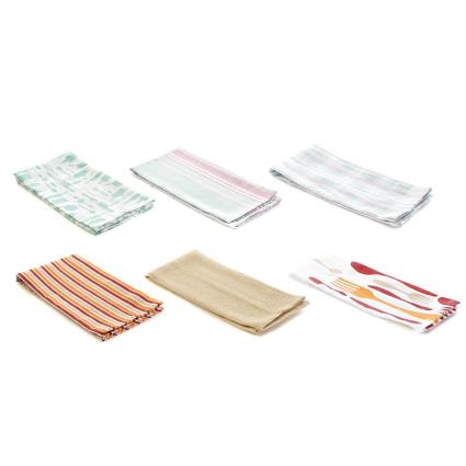 Conjunto de Panos  Verde Laranja Algodão (2 pcs)