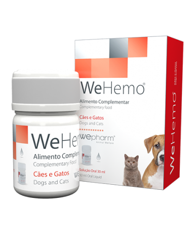 Wehemo - Tratar A Anemia Em Cães E Gatos 30 Ml - Vitaminas Para Cães