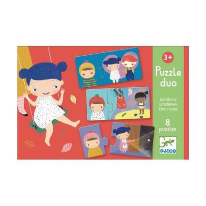Puzzle DUO Emoções 8 x 2 peças DJECO DJ08152