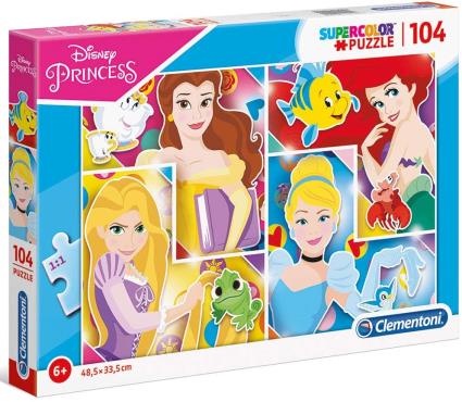 Puzzle de 104 peças Princesas Supercolor CLEMENTONI